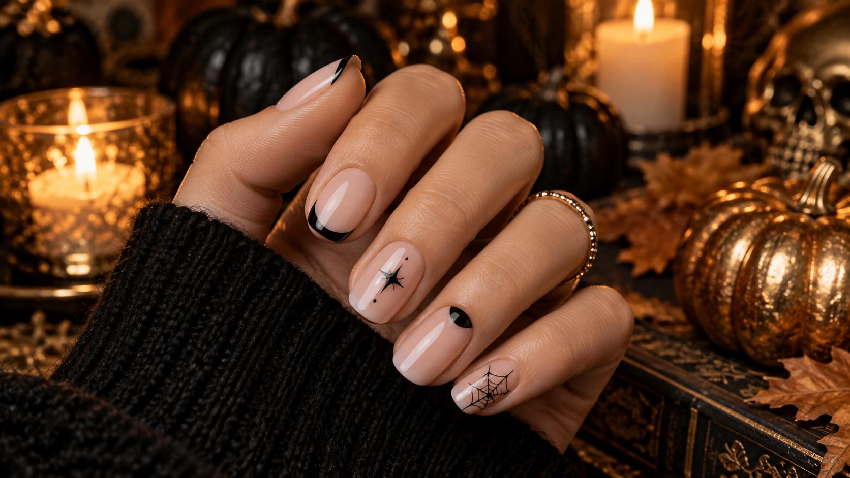 Espresso Brown and Jet Black Colorblock Tips
